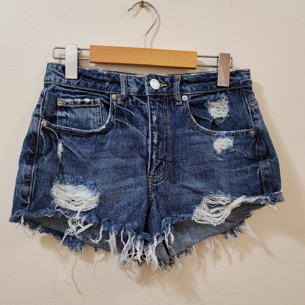 Garage Distress Denim Shorts